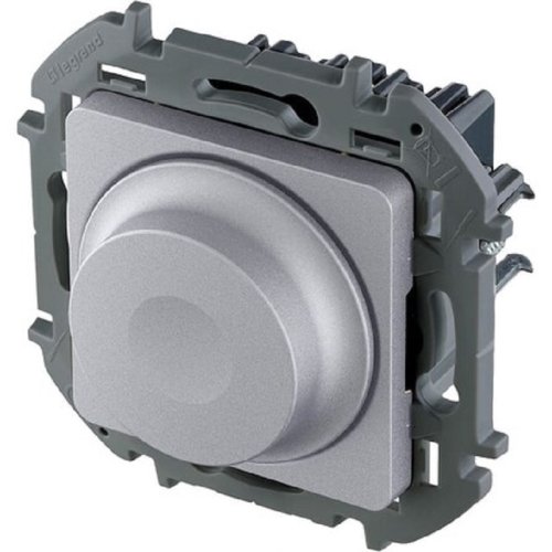 Светорегулятор поворотный без рамки Legrand Inspiria 5-300Вт алюминий фото Светорегулятор поворотный без рамки Legrand Inspiria 5-300Вт алюминий картинка